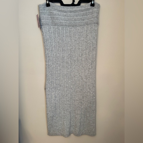 Wild Fable Women’s Mid Rise Rib Knit Column Maxi Skirt NWT Size XXL Grey - Picture 2 of 6